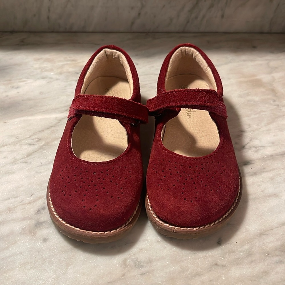 Mini Boden Red Suede Mary Jane Shoes